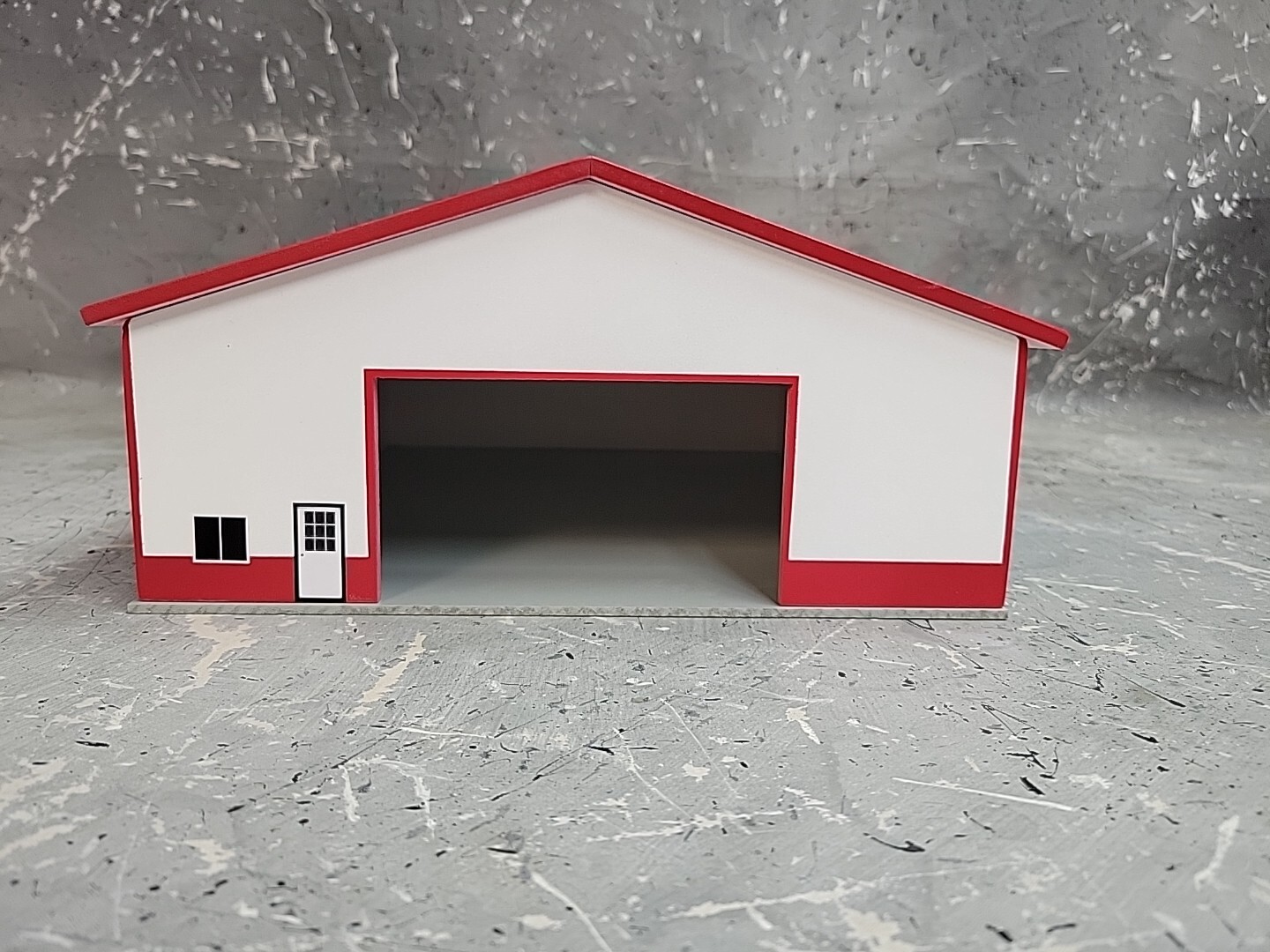 1/64 Custom scratch built 60x80 building Red & White With Floor