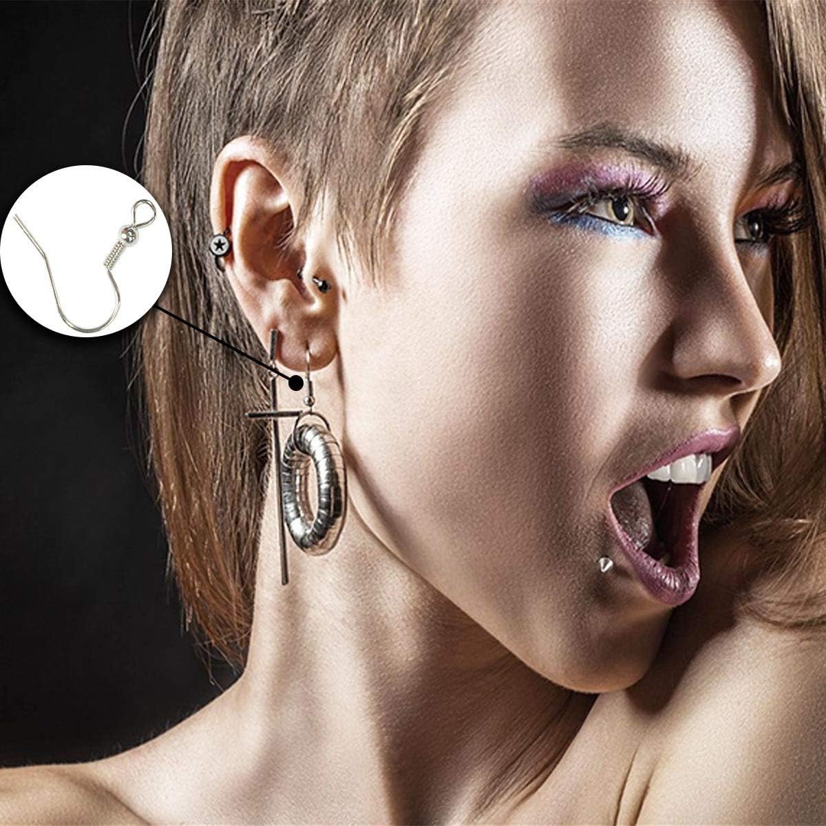 Versatile 120pcs Hypoallergenic Fish Hook Ear Wires with Convenient Storage Box