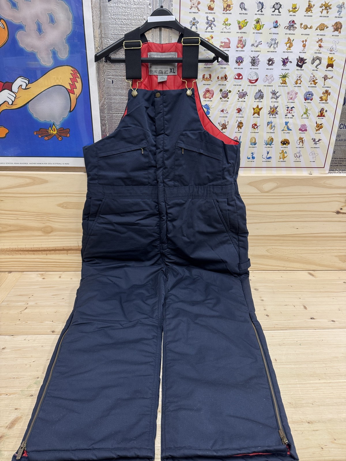 STEELGUARD Insulated Bib Overalls XL Men's Navy Blue Cold Weather Workwear