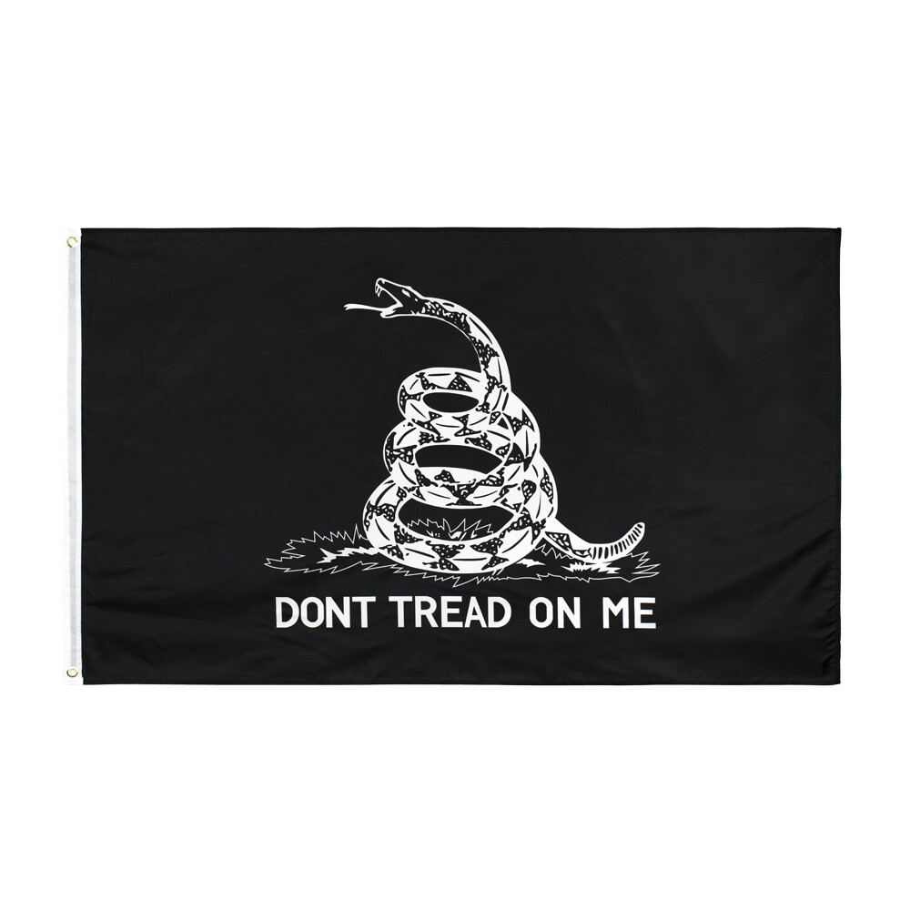 Black Dont Tread on Me Flag 3ft X 5ft