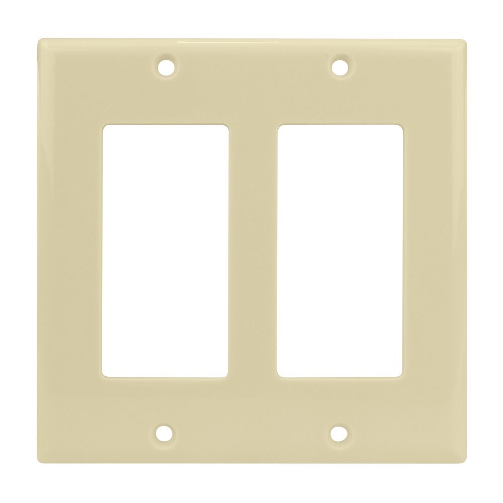 Skywalker Double Gang Keystone Decora Style Wall Plate (Ivory)