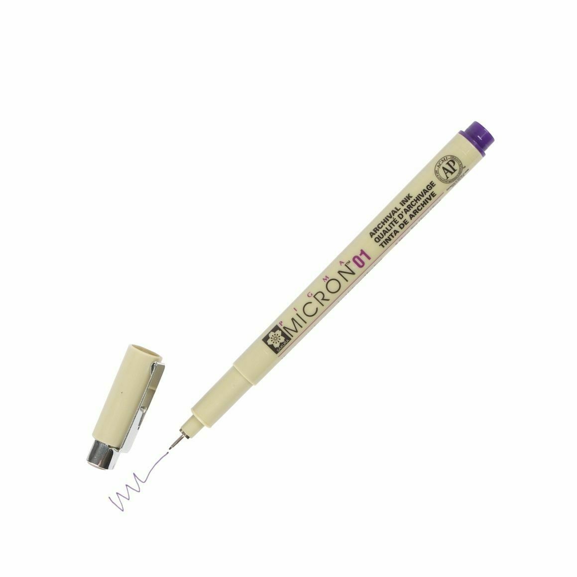 XSDK01-24 Sakura Pigma Micron 01 Marker Pen, 0.25mm Tip, Purple, Box of 12