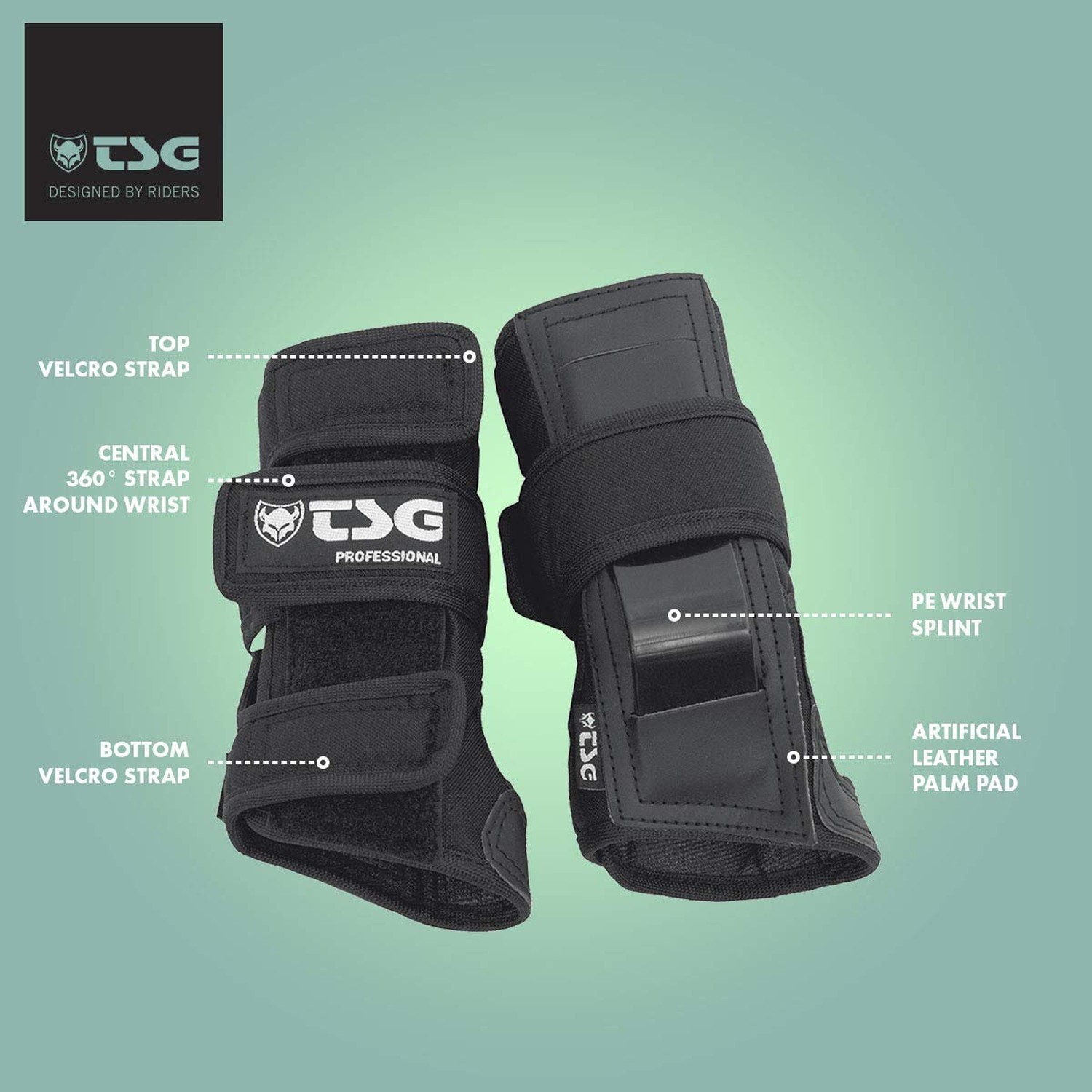 TSG Professional Wristguard, Ergonomic Splint, Palm, Wrist Support, Hardshell...