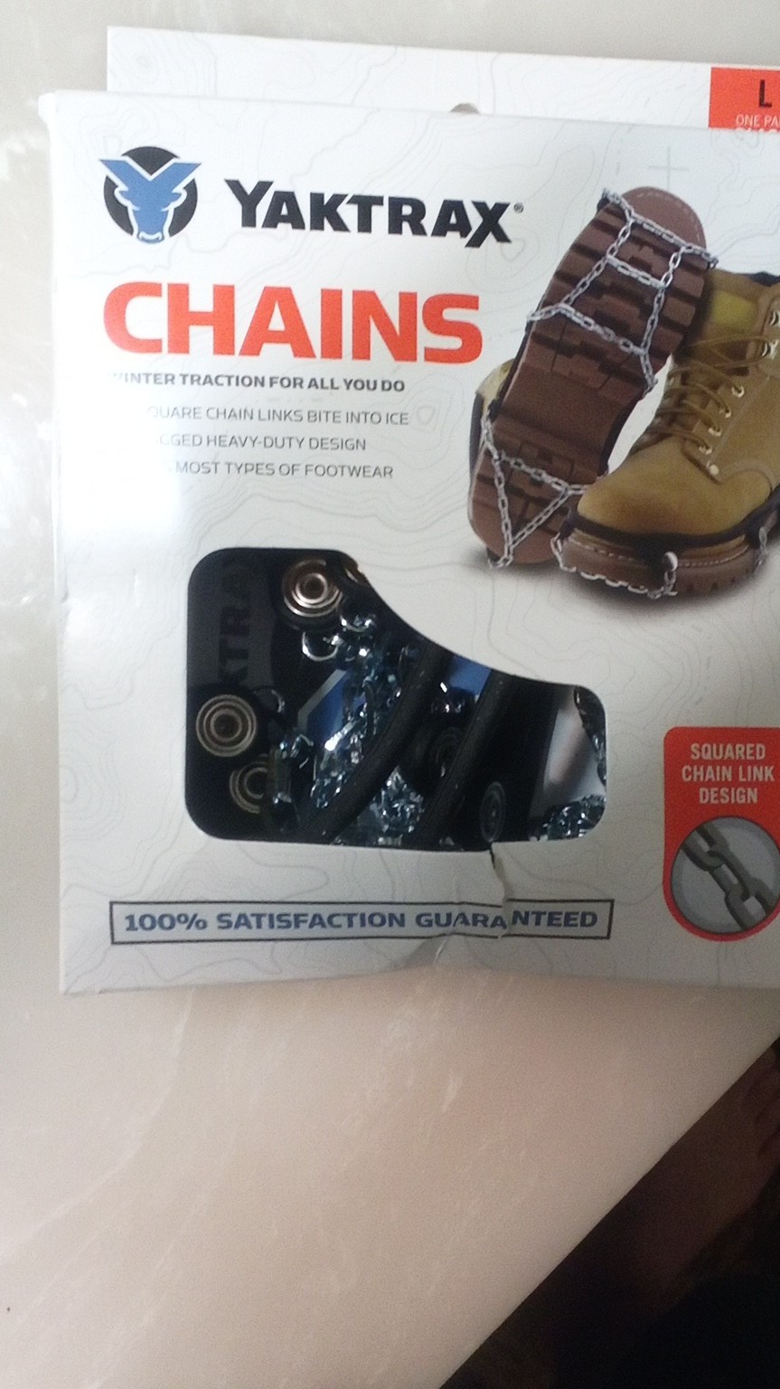 Yaktrax Heavy-Duty Traction Chains Black Welded Steel Ladder Design Winter Sport