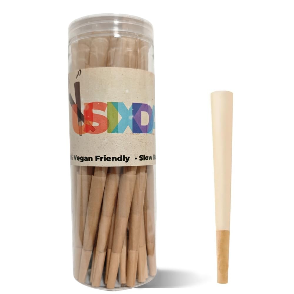 100 Pack Brown King Size Pre Rolled Cones Natural Slow Even Burning 108mm Rollin