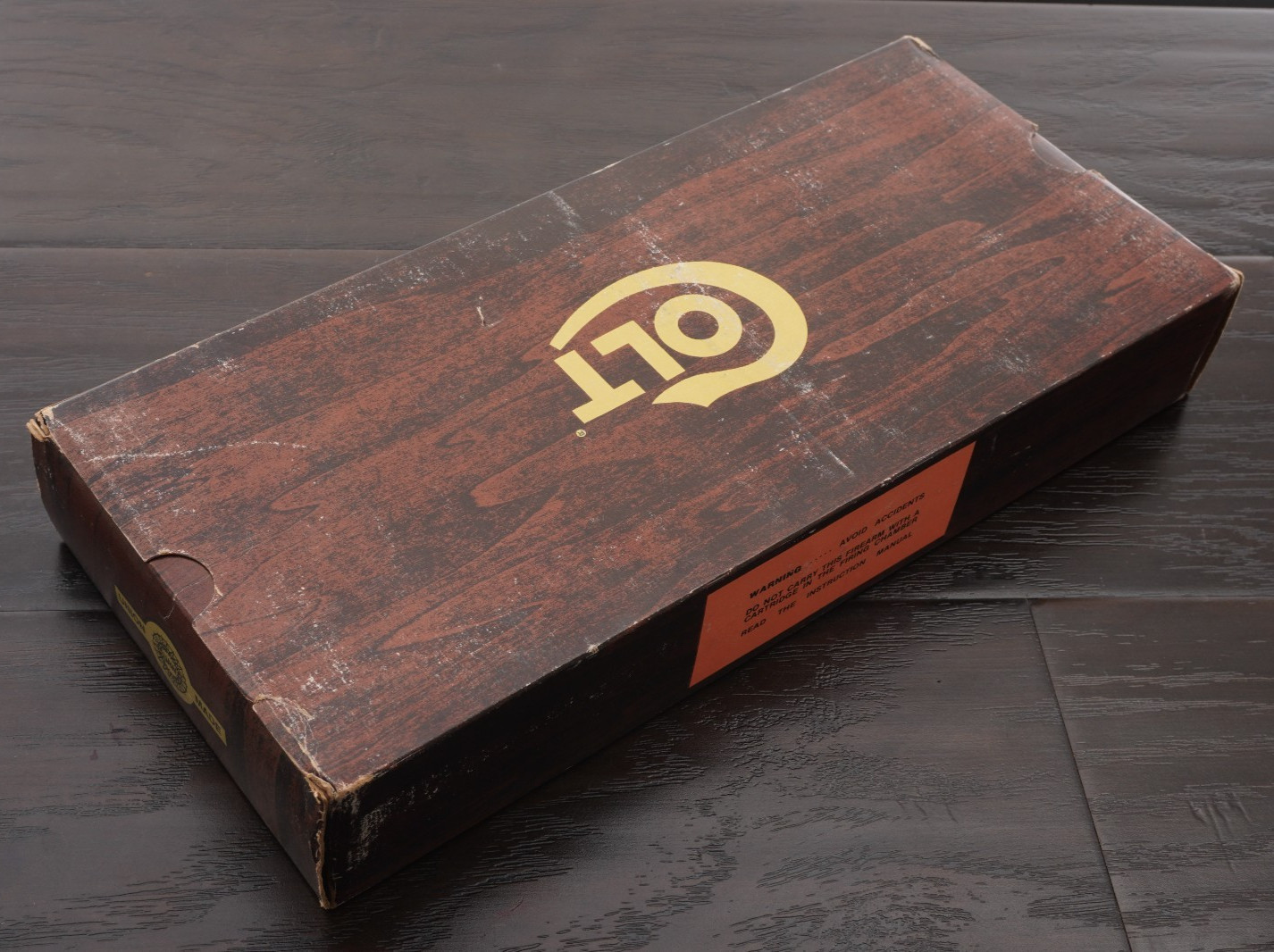 Original Colt Python Woodgrain Cardboard Box & Styrofoam for 6" Revolvers