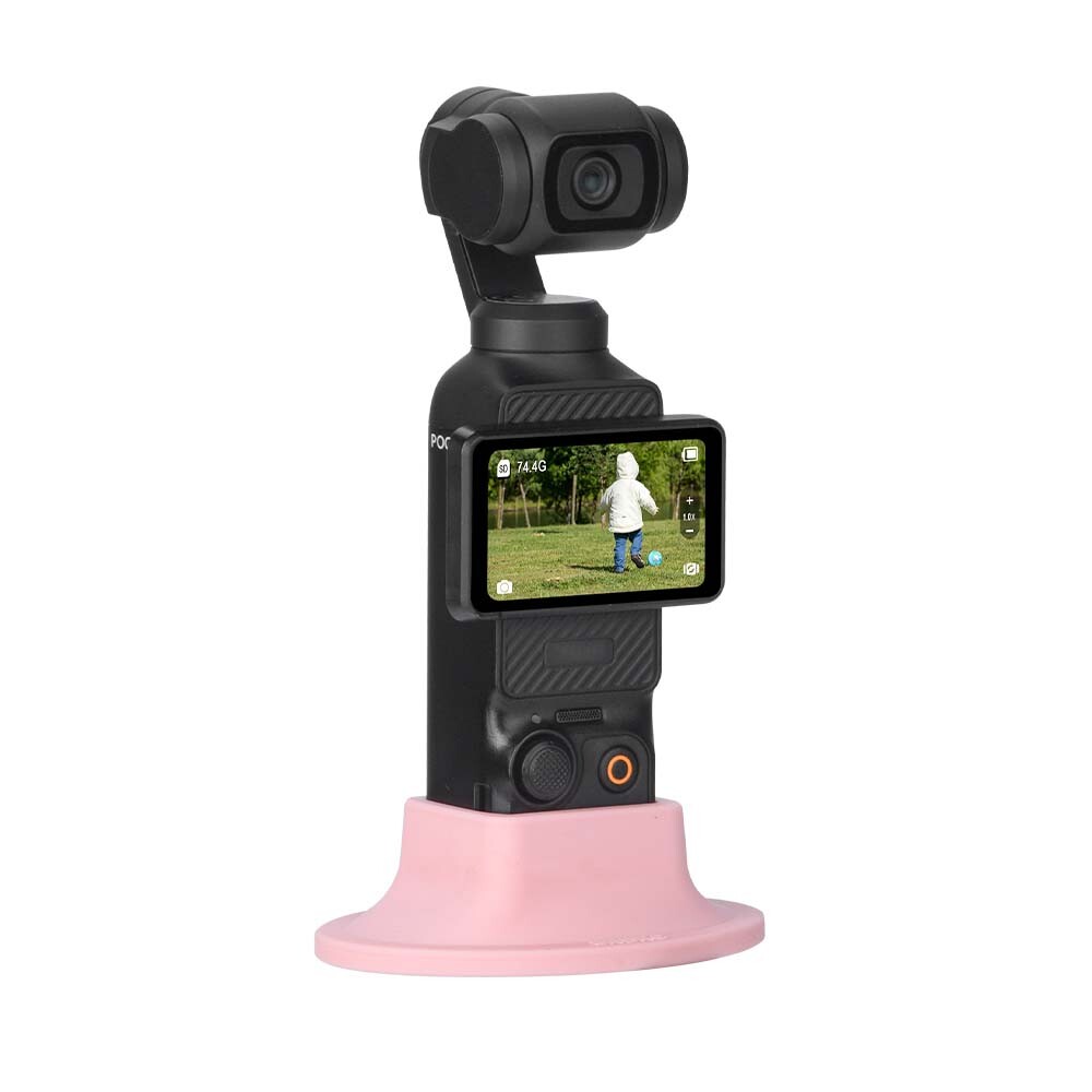 For DJI Osmo Pocket 3 Pink Silicone Desktop Base Fixed Support Bracket Accessory