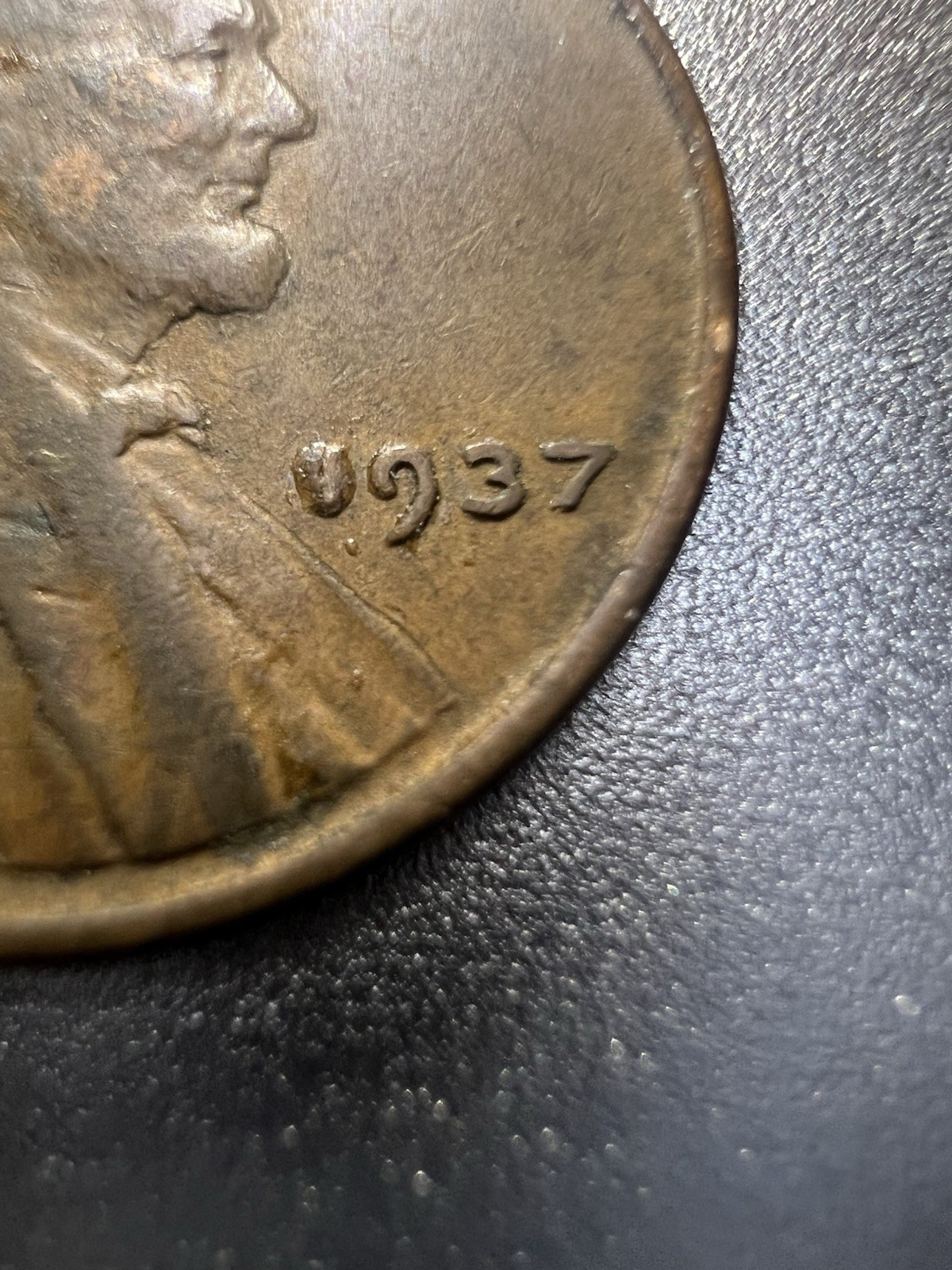 1937-D (No D) “D over 1” Lincoln Wheat Penny Error