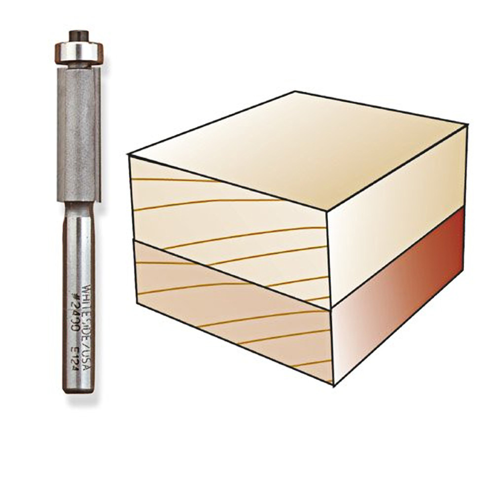 Whiteside Flush Trim Bit, 1/4 in. SH x 1/2 in. CD x 1/2 in. CL