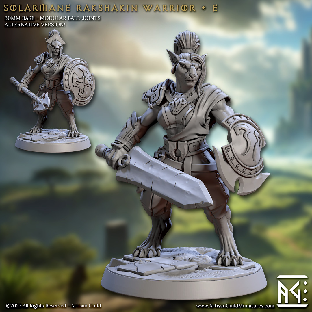 Solarmane Rakshakin Warrioress - Fighter - Artisan Guild - Dungeons and Dragons