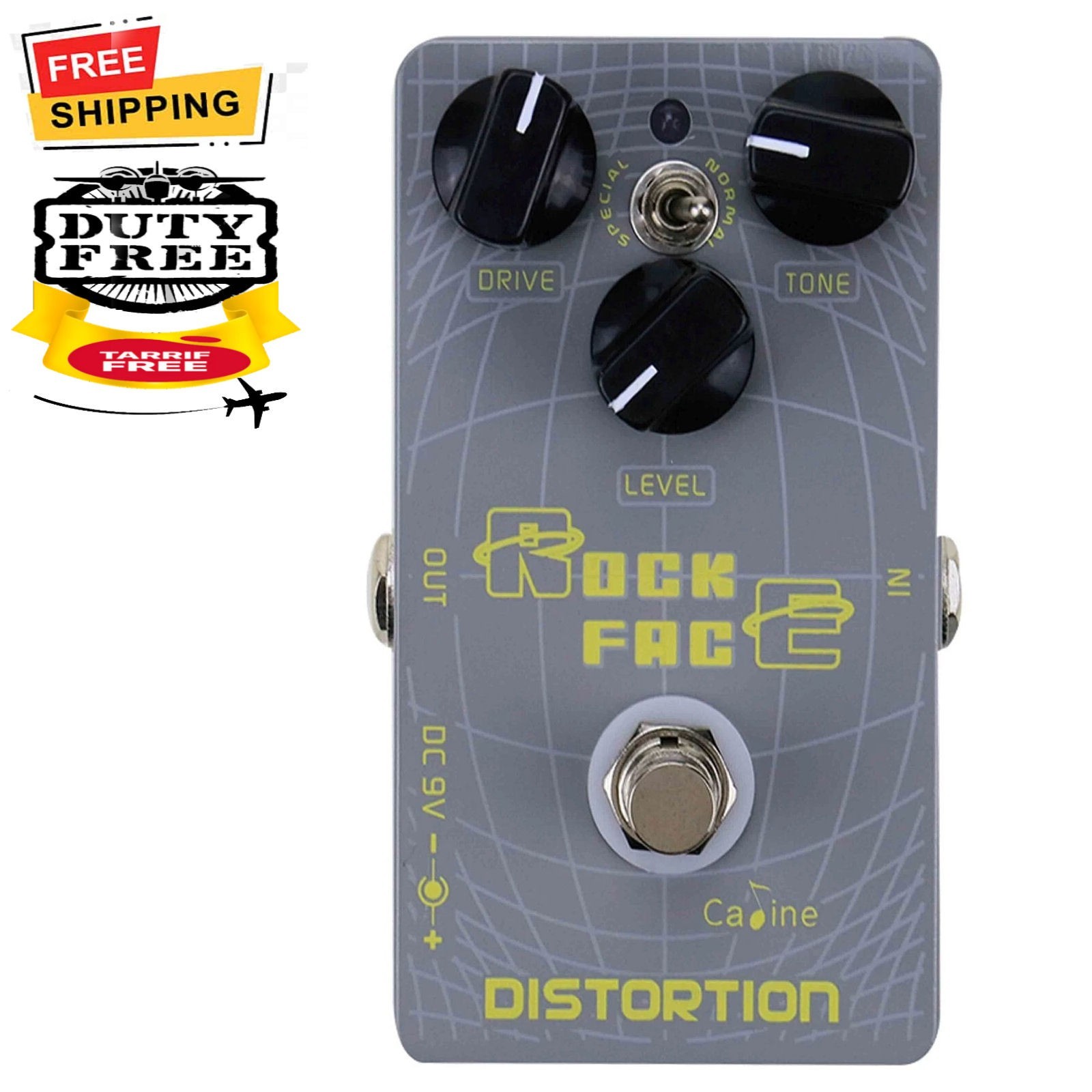 Caline CP-21 Rock Face DISTORTION Guitar Effect Pedal Aluminum Alloy Housing New