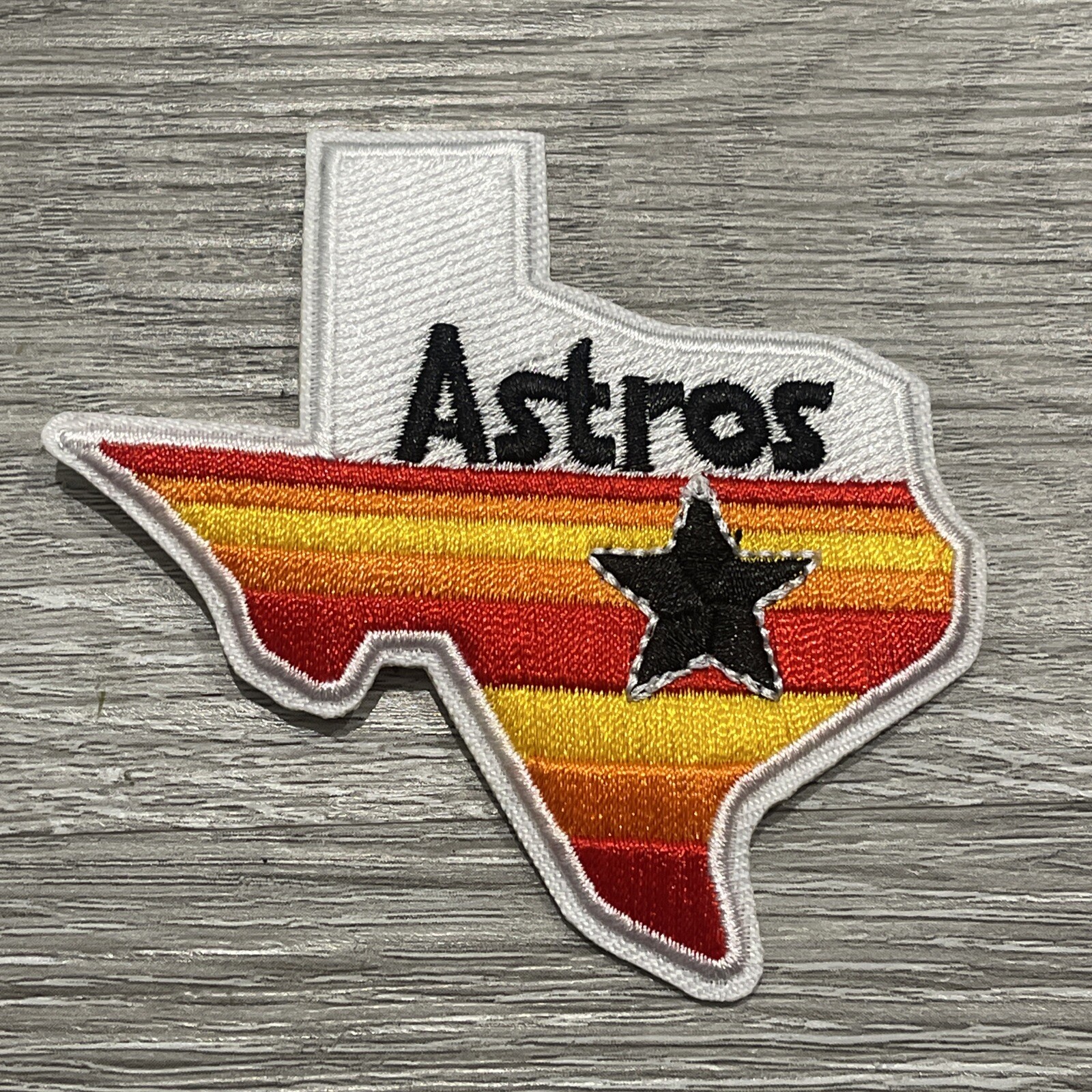 Houston Astros Patch Embroidered Iron 3x3.25 Inch