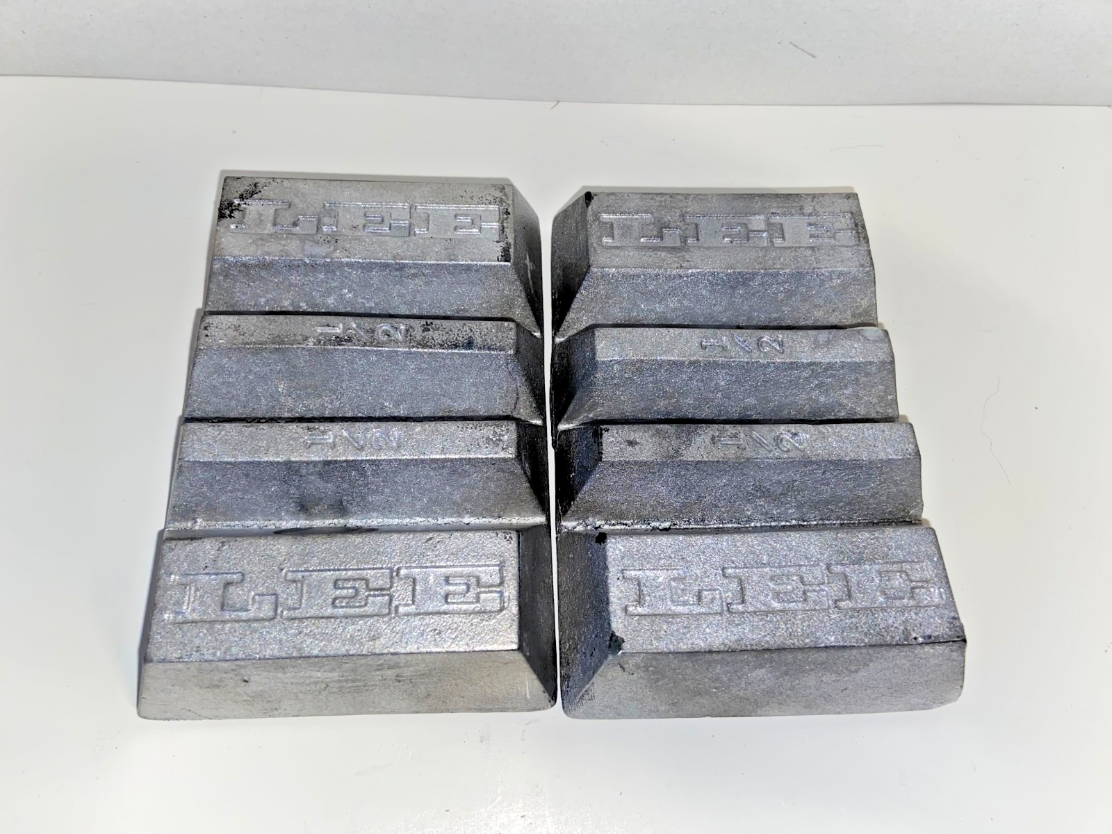 Lee 99.9% lead ingots 8.01 lbs of 1/2 lbs and 1 lbs ingots