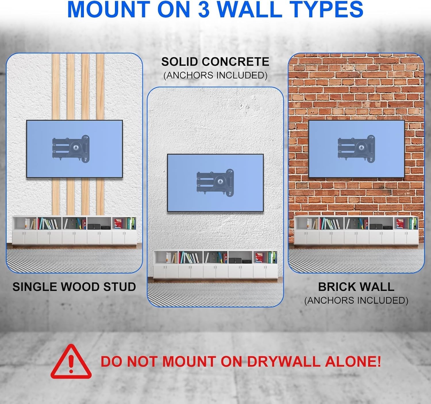 Versatile TV Wall Mount for 14-24 Inch TVs - Secure 360° Rotation & Stability