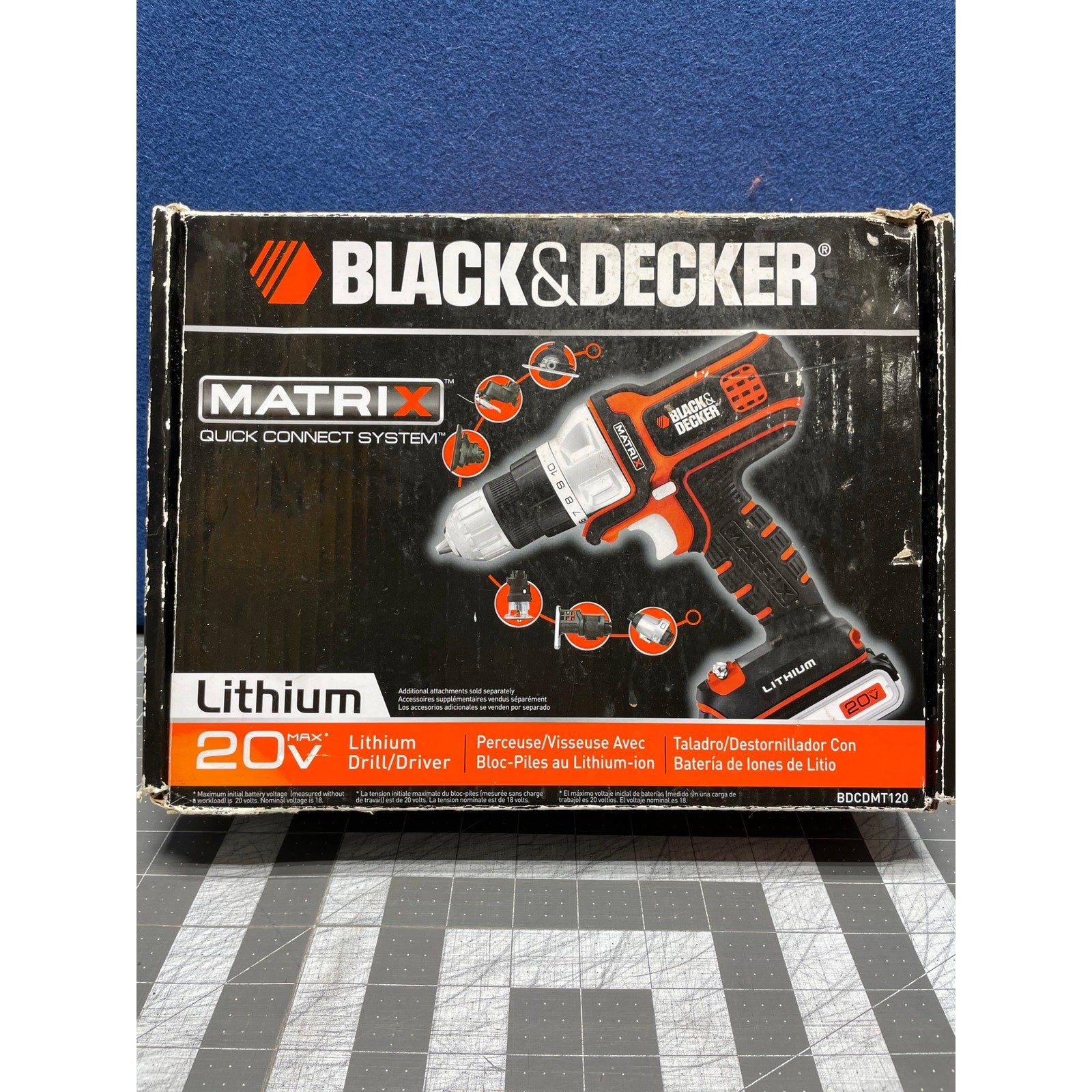 BLACK+DECKER 20V MAX Cordless Drill/Driver BDCDMT120 with Charger and Battery