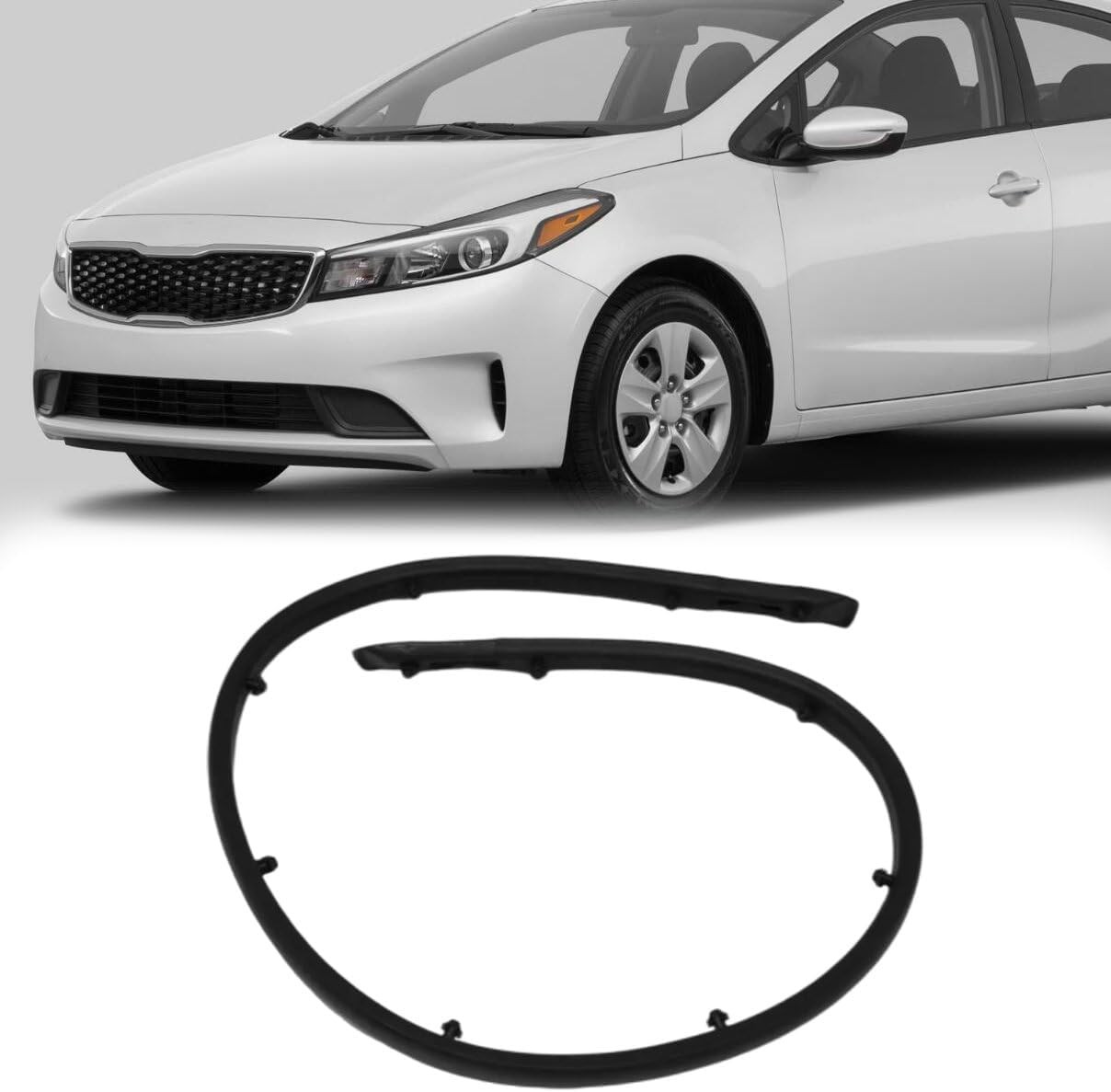 Car Front Bumper Hood Seal Strip Rubber Trim for 2017-2018 Kia Forte 86357
