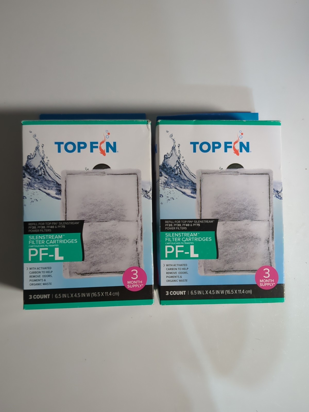 Lot 2 Top Fin PF-L SilenStream Filter Cartridges - 3 Count - NIB - Free Shipping