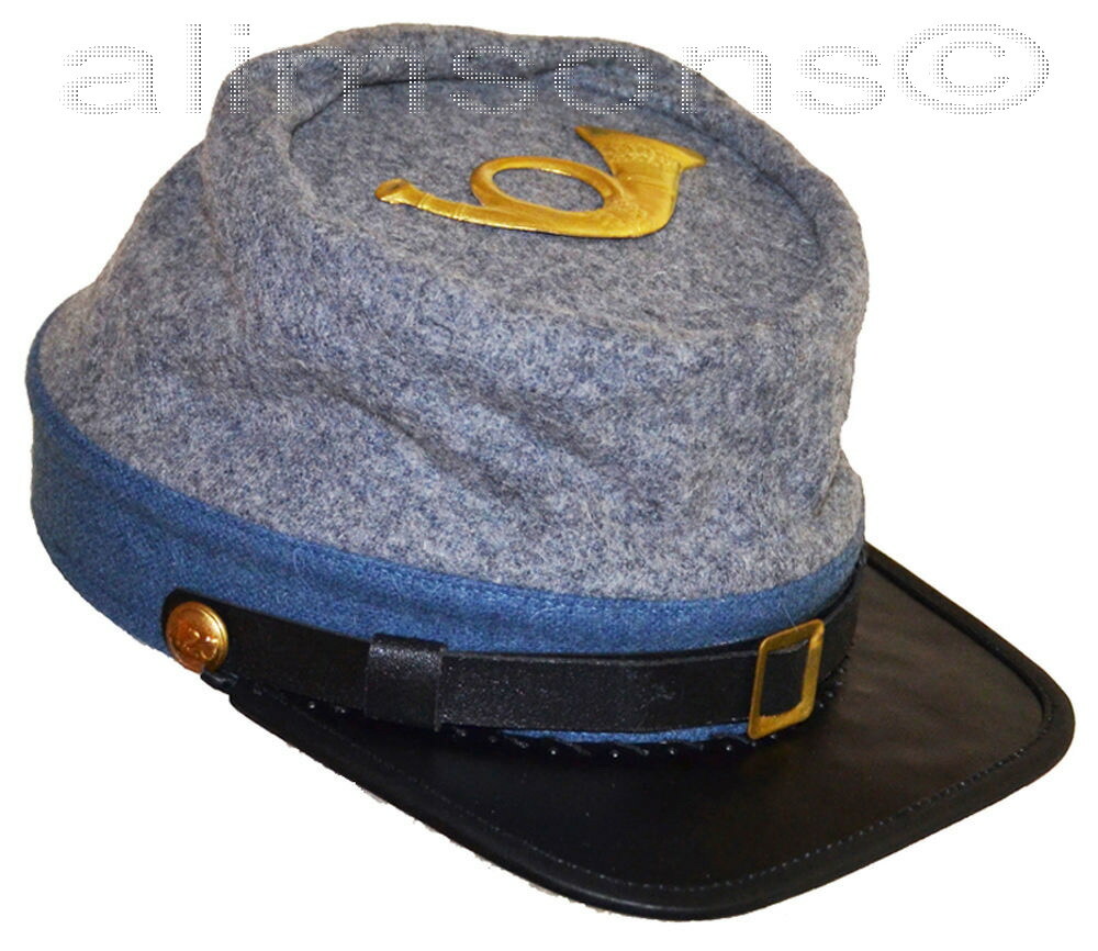American Civil War Confederate Infantry Style Kepi With Badge - ALL SIZES!!!