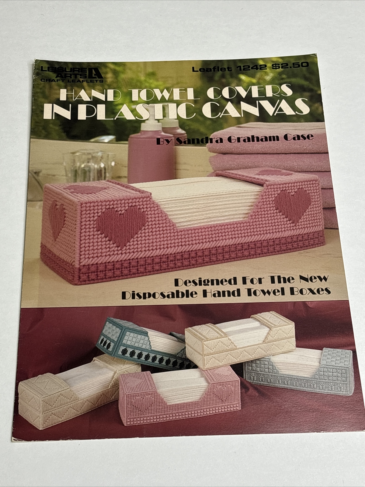 Leisure Arts Hand Towel Covers  Leaflet 1242 Plastic Canvas Pattern