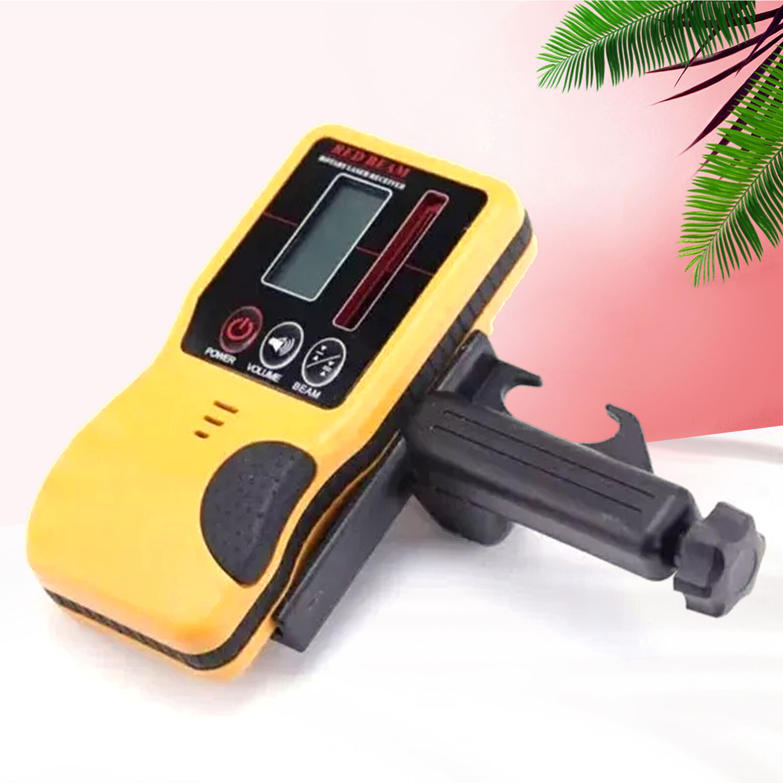 360°universal Red Beam spectra Laser Level Detector rotary Receiver with Bracket