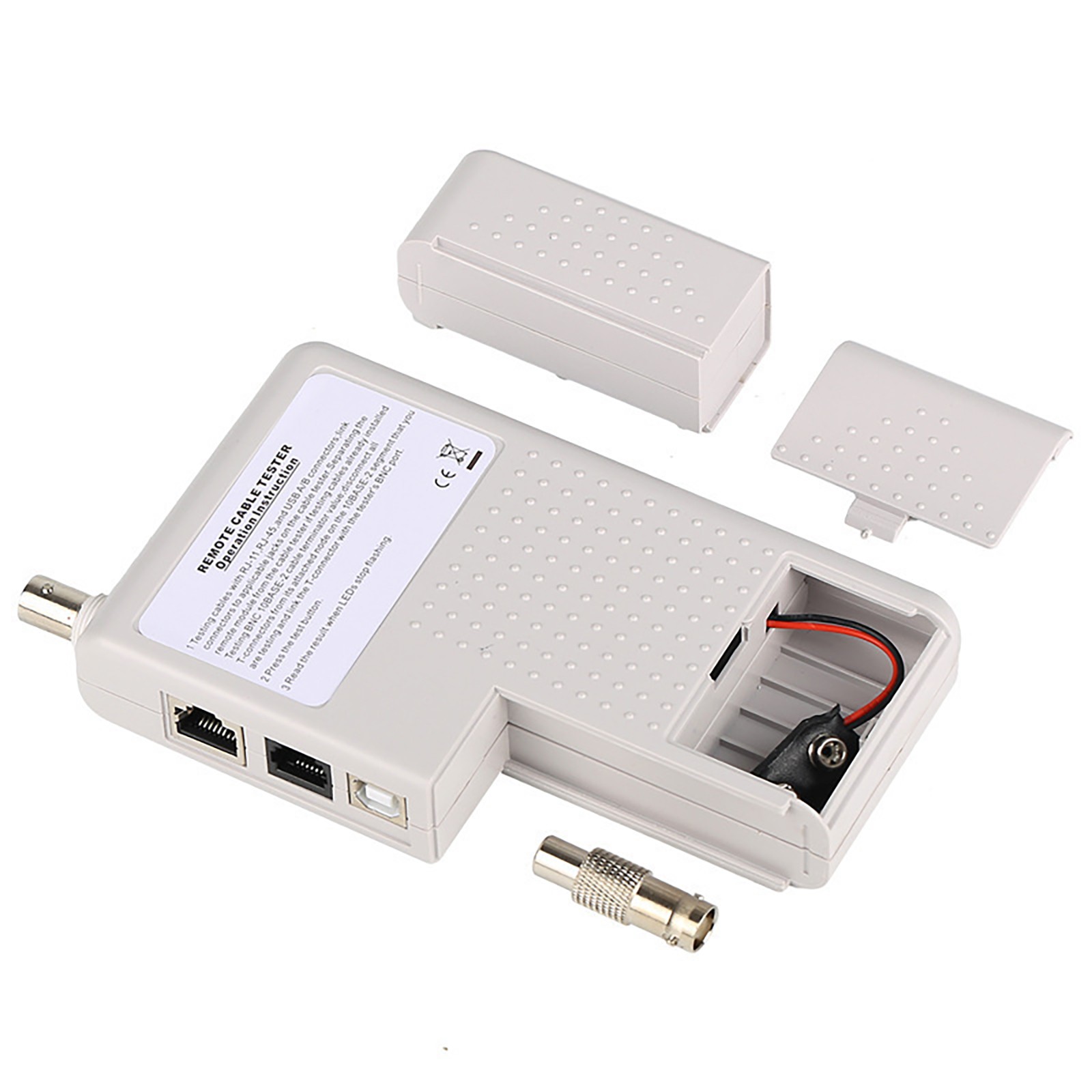 Universal Network Cable Tester Tool, BNC, RJ45, RJ11, USB (4-in-1) Multi-Tester