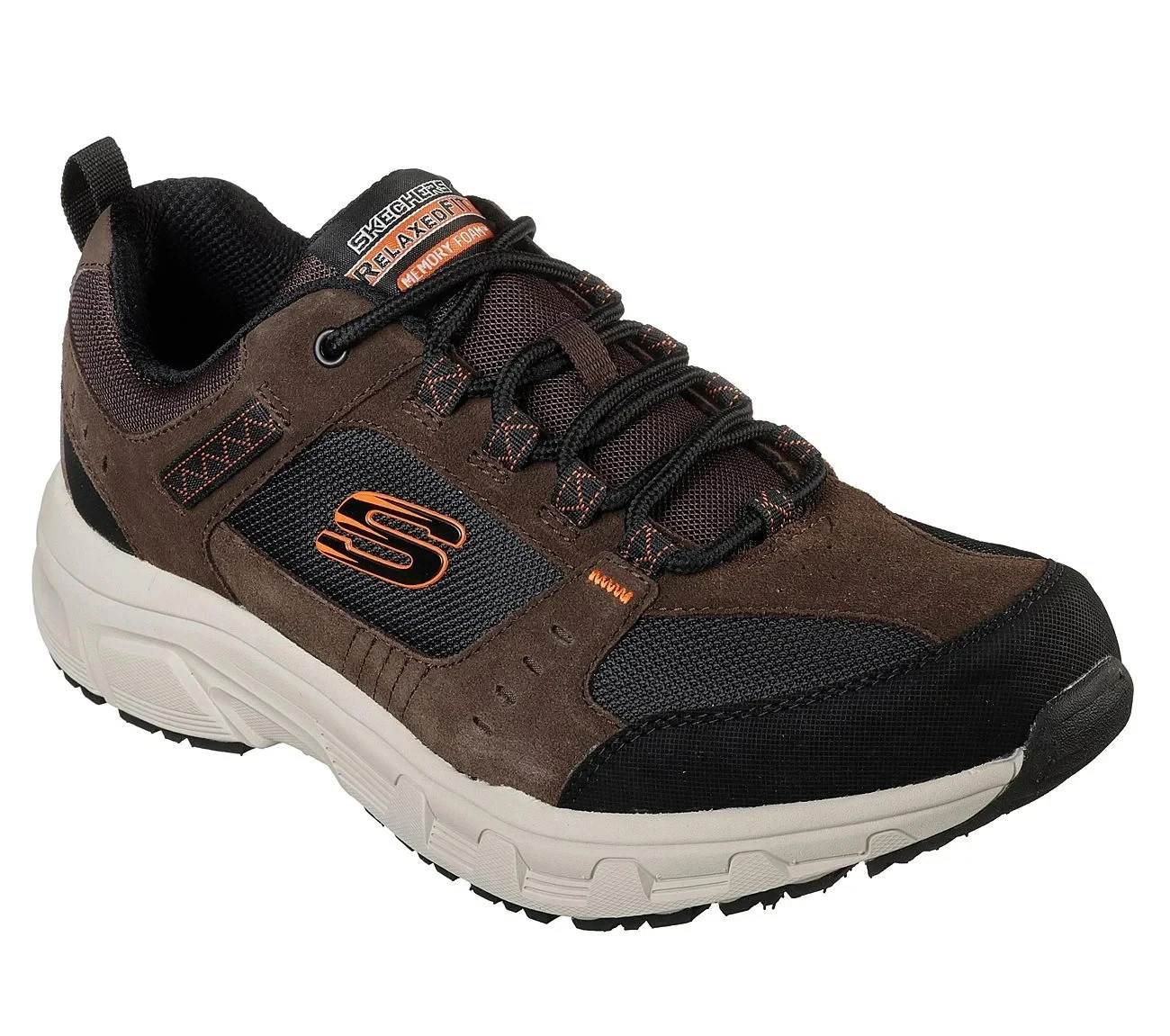 Brown Skechers Shoes Men Wide Sport Comfort Memory Foam Outdoor Hike Trail 51893