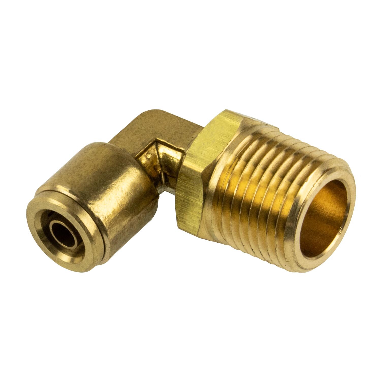 PUSH-TO-CONNECT FITTING SWIVEL ELBOW 90 - FITS 3/8" AIR TUBING - 1/2" NPT MALE