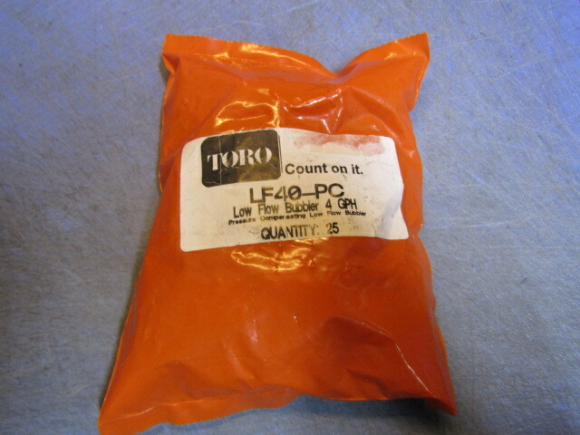 25 Toro LF40-PC 4 GPH Pressure Compensating Low Flo Irrigation Drip Bubbler. NEW