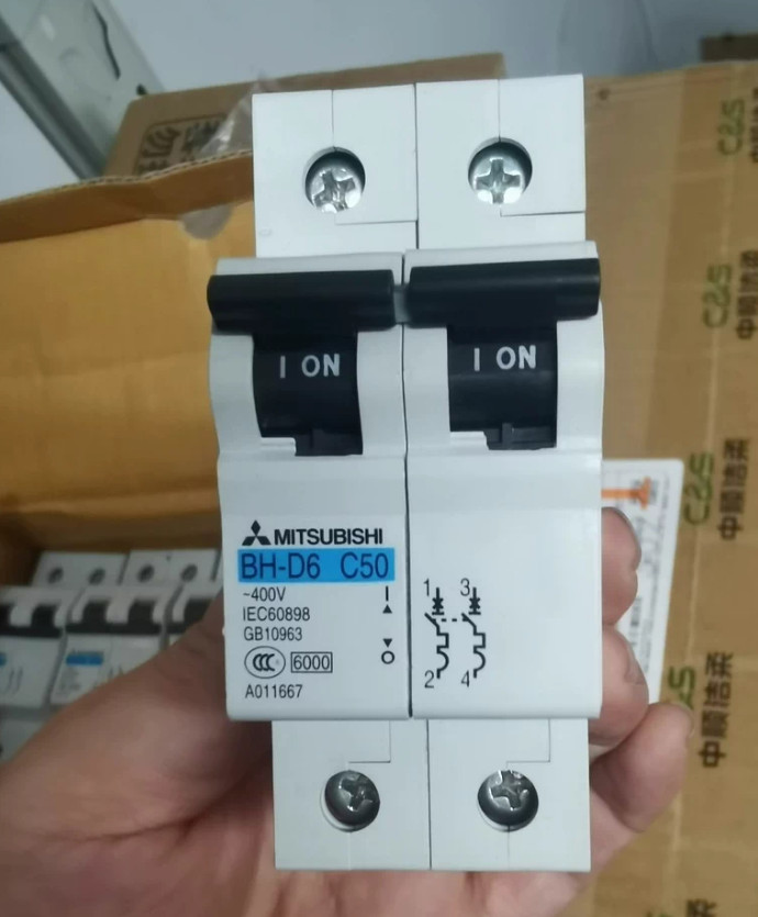 1PC NEW MITSUBISHI Miniature circuit breaker BH-D6 C50 2P #LL