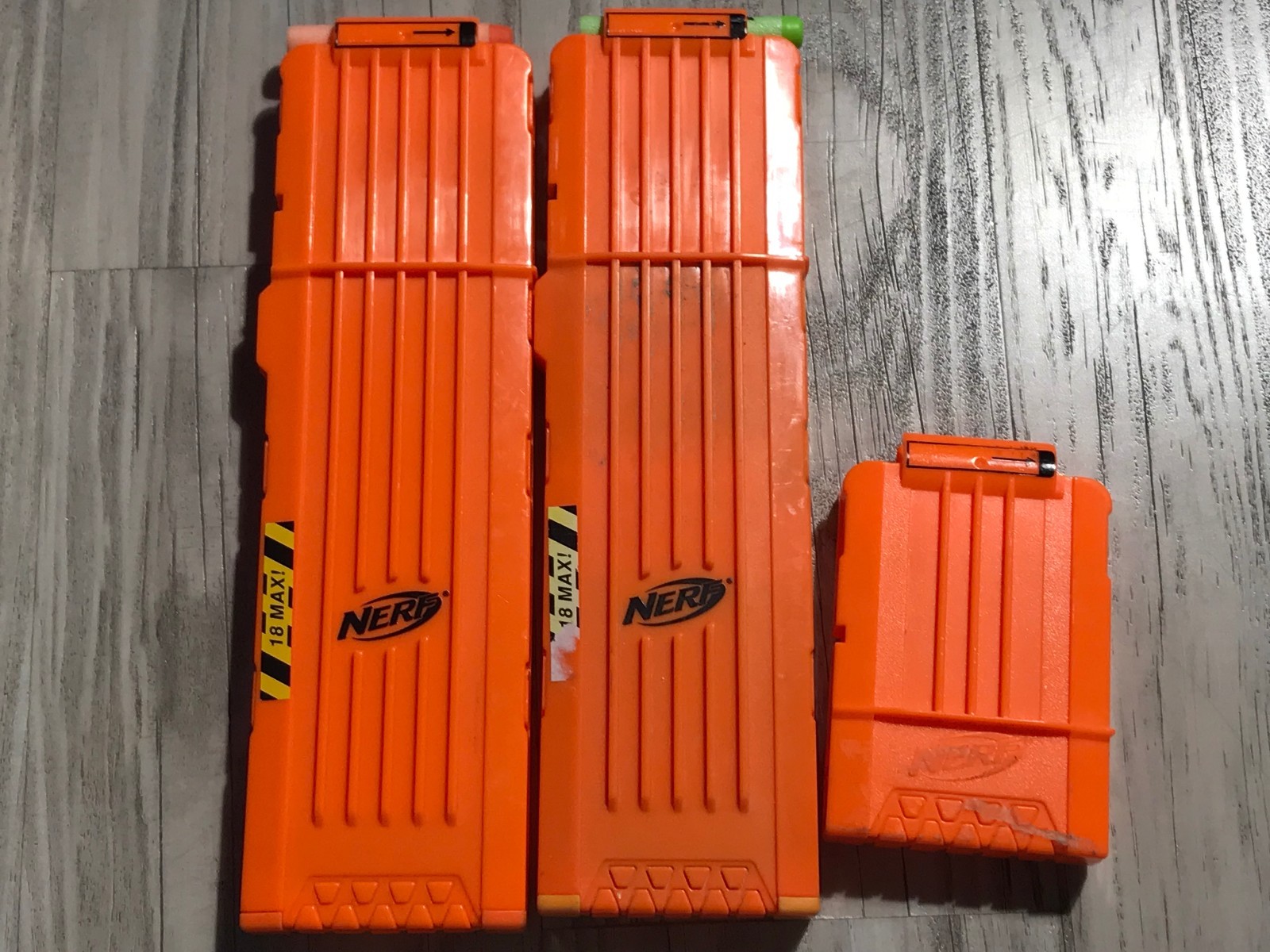🔥Lot of 3 Nerf 18 Max Dart Ammo Magazine Orange Dart Cartridge Clip🔥B3-134🔥