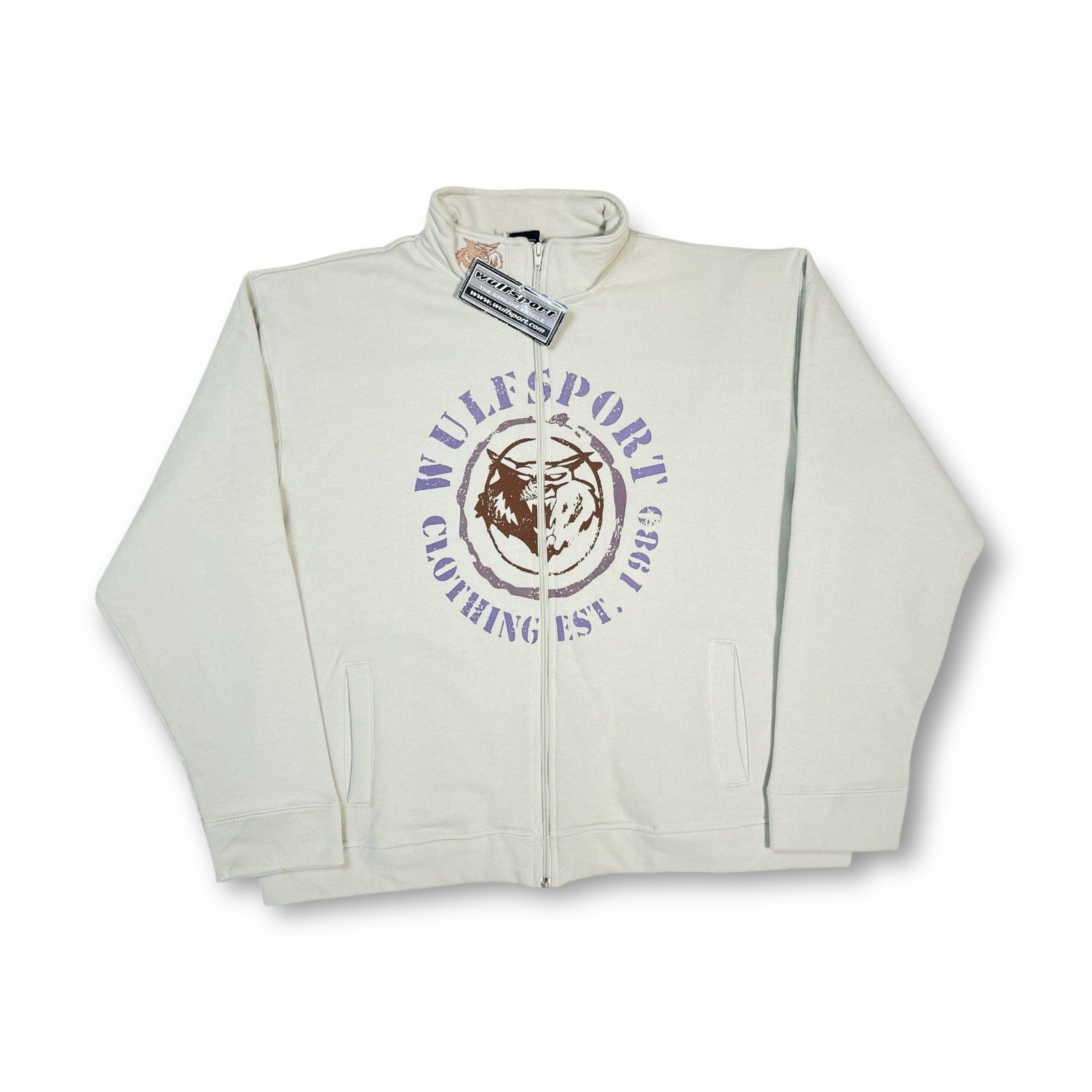 Wulfsport Adult Oversized Sweater Beige Motocross Leisure Large Jumper