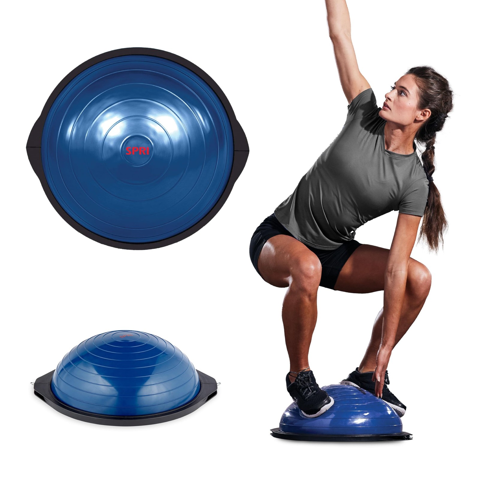 SPRI Balance Trainer Dome Shape Half-Exercise Ball with Non-Skid Base – Pr