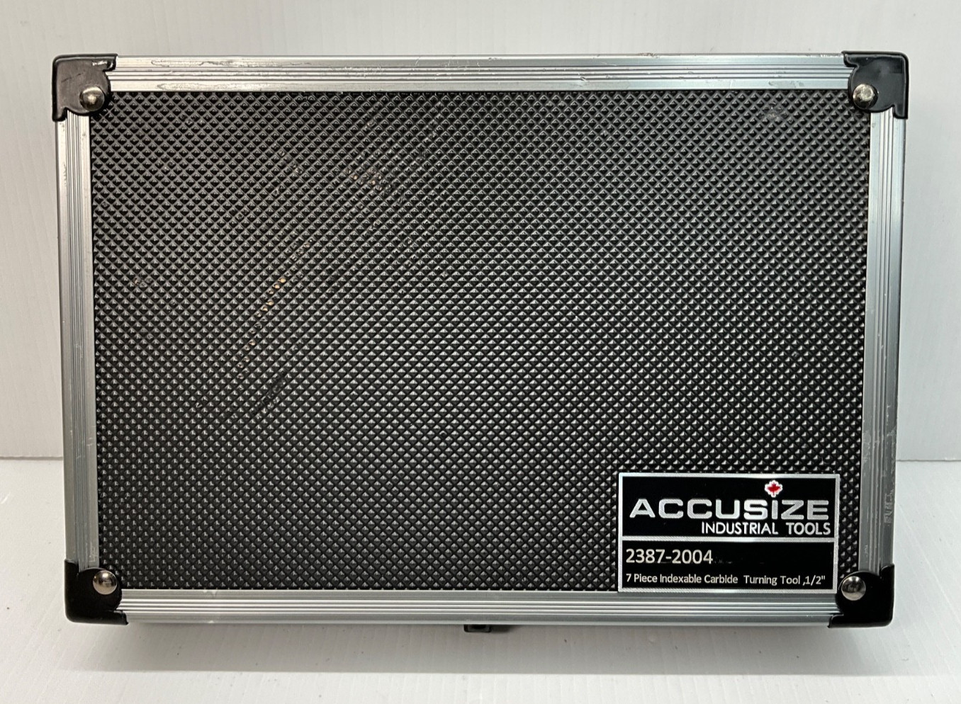 NEW ACCUSIZE 2387-2004 7-Piece Indexable Carbide Turning Tool Set, 1/2" Shank