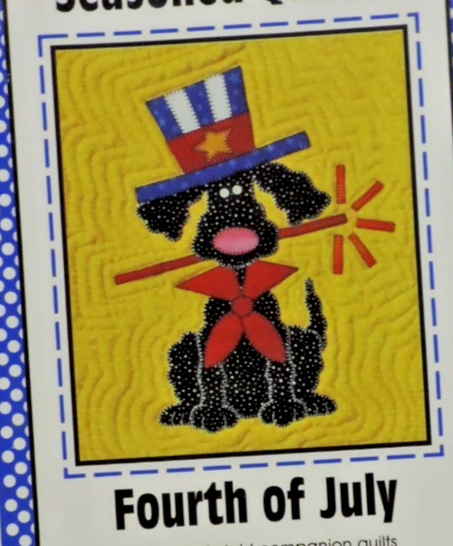Amy Bradley Designs Seasoned Quilter Fourth of July Dog Quilt 10.5"x12.5" Uncut