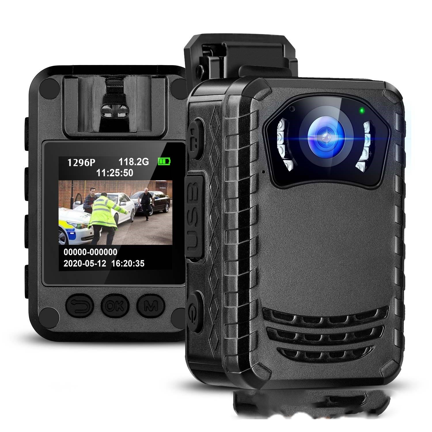 Body Color: 32GB - Law Enforcement 1296p HD Night Vision Chest Wear Duty Field W