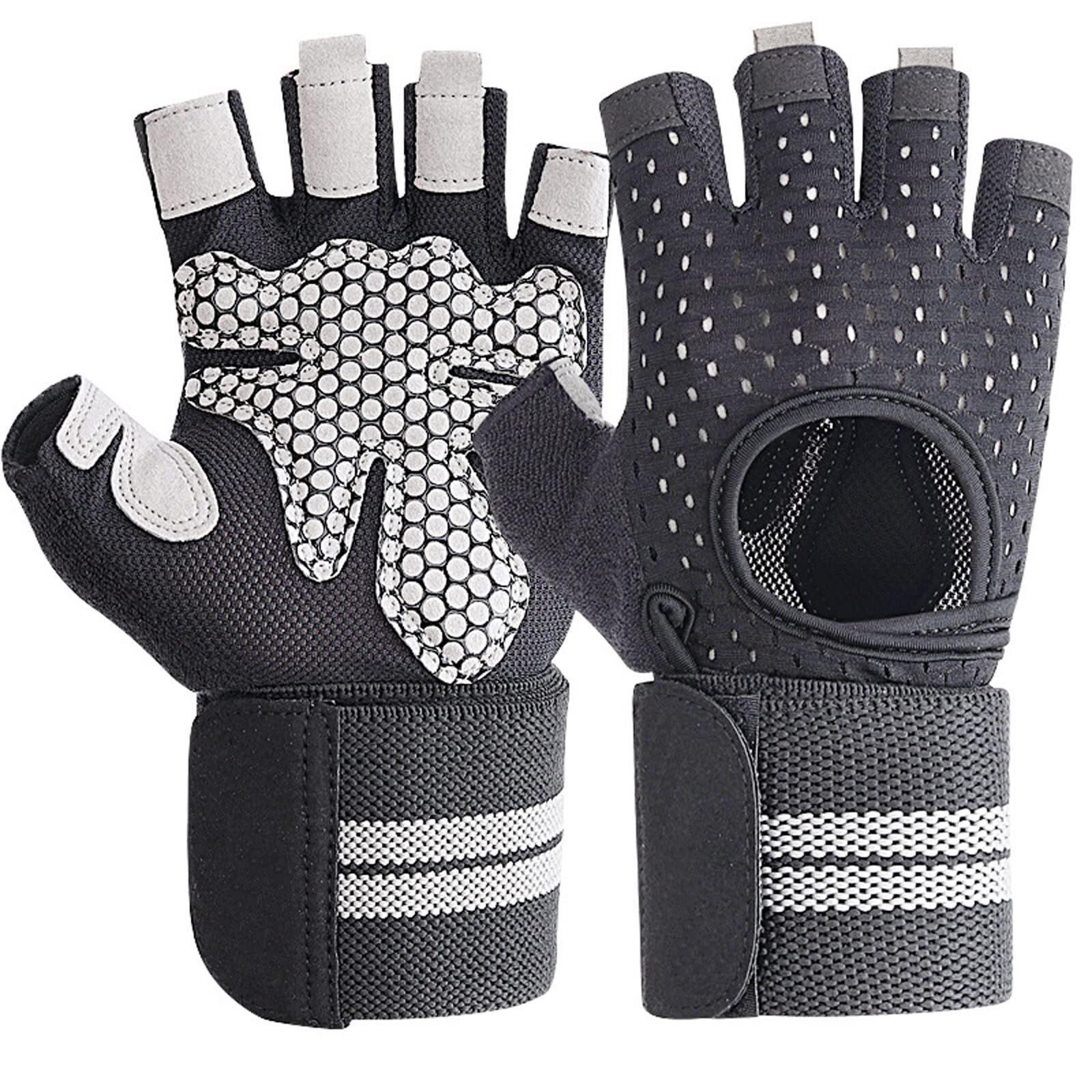 Guantes de Gym Con Muñequeras Para Evitar Lesiones Guantillas Profesionales Spor