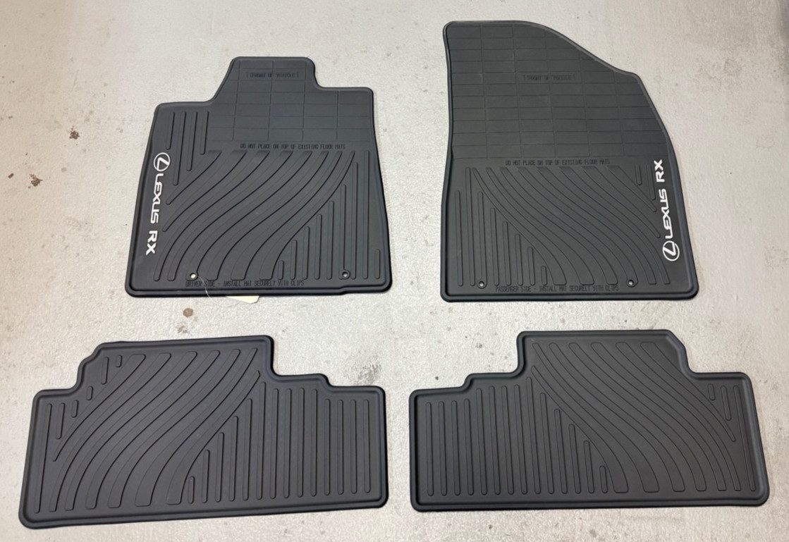 LEXUS RX350/450H 2010-2012 4 PCS BLACK ALLWEATHER FLOOR MATS PT908-48102-02