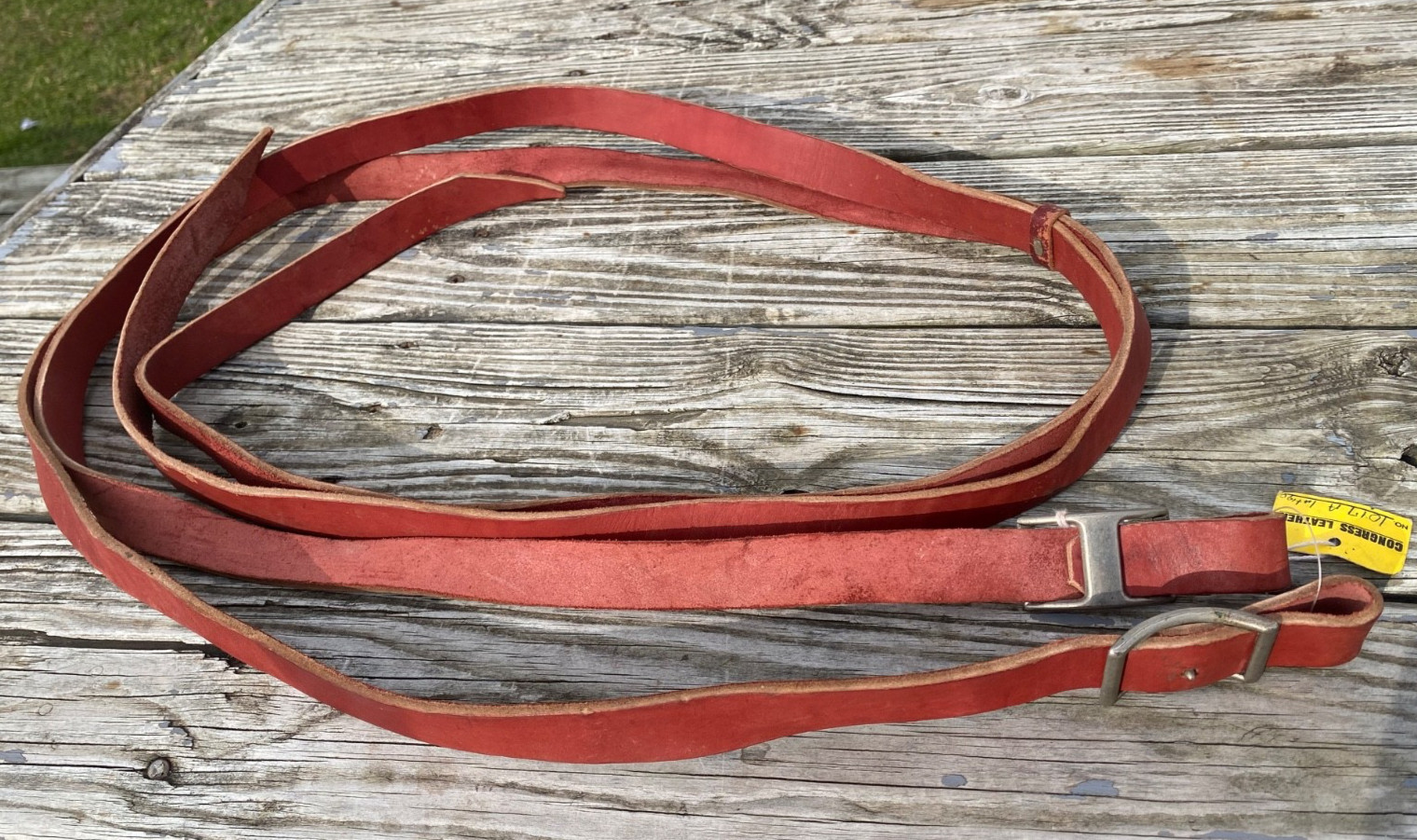 Congress Leather latigo Western split reins 1" X 7 ft US made
