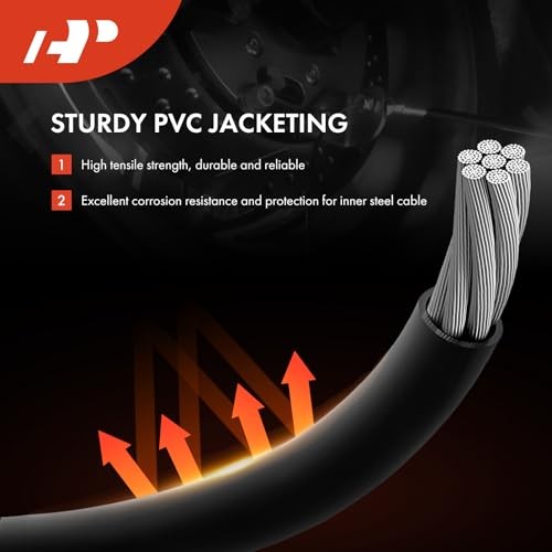 Rear Passenger Side Parking Brake Cable Assembly Compatible with Dodge