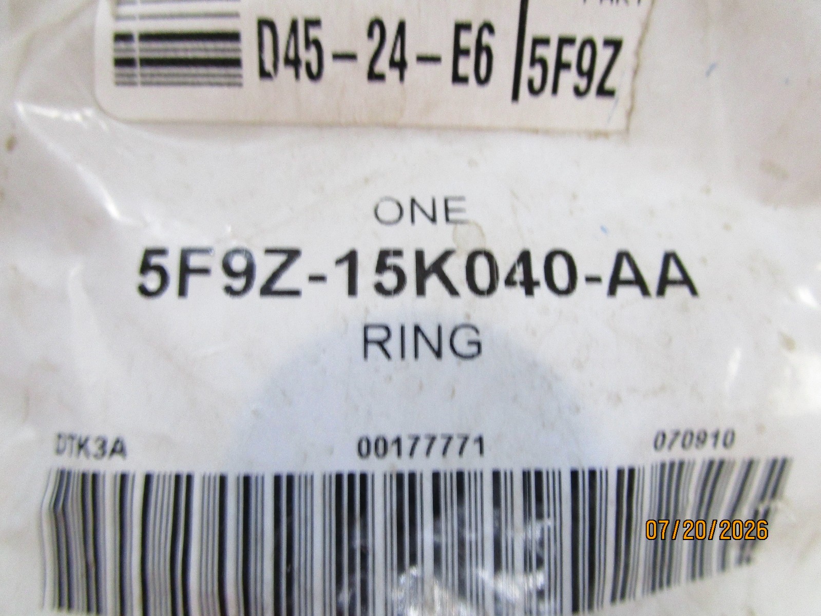 Genuine Ford OEM 5F9Z-15K040-AA Ring - Luminous - Cigar Lighter