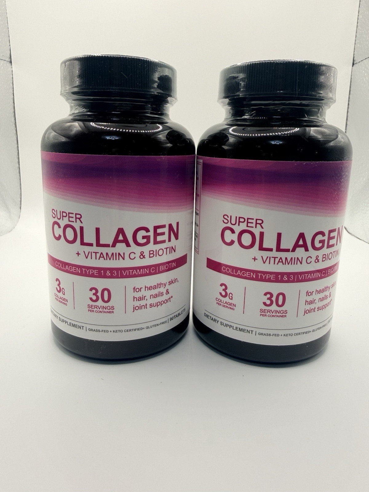 SUPER COLLEGEN + VITAMIN C & BIOTIN 3 BOTTLES