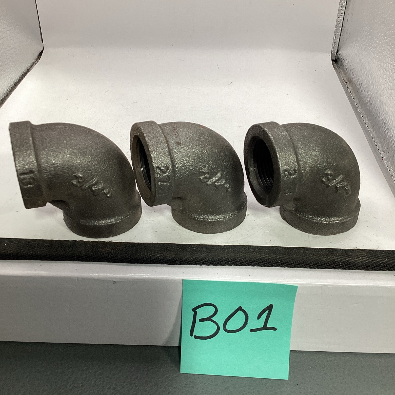 USA FM 3/4" x 3/4” Black Iron 90 Degree Elbow (lot of 3)