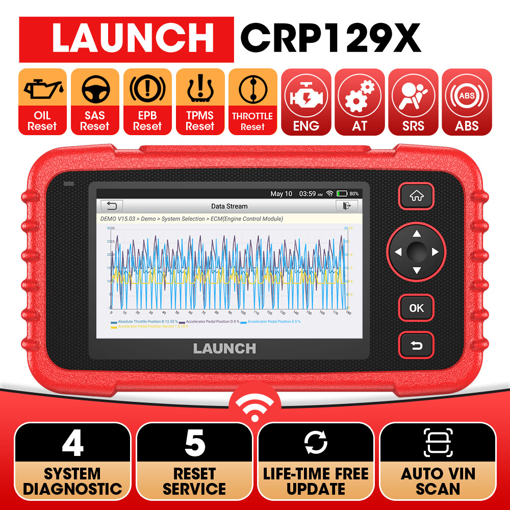 2026 Launch CRP129X OBD2 Car Scanner Engine ABS SRS SAS TPMS EPB Diagnostic Tool