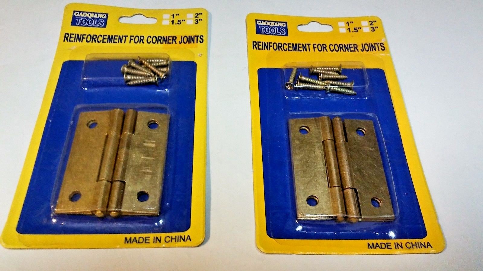 Door Hinges 2" brass 2 set for $9.99 FREE shipping