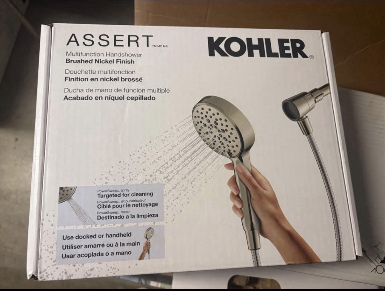 Kohler Assert Multifunction Handshower Brushed Nickel. New open box