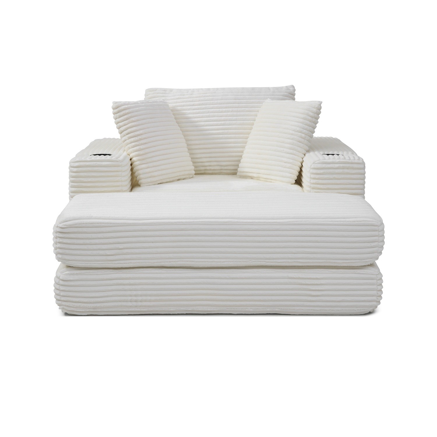 Modern Foldable Chaise Lounge 3-in-1 Convertible Sleeper Chair w/ Floor Cushion