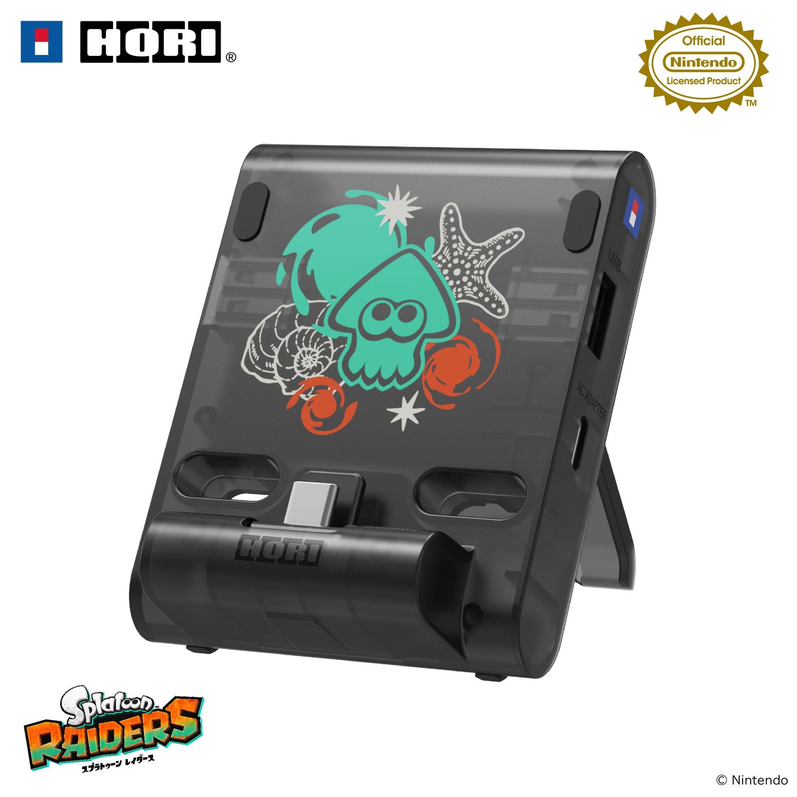 Splatoon Raiders - Tabletop Mode Portable USB Hub Stand 2 Ports for SW2 Switch2