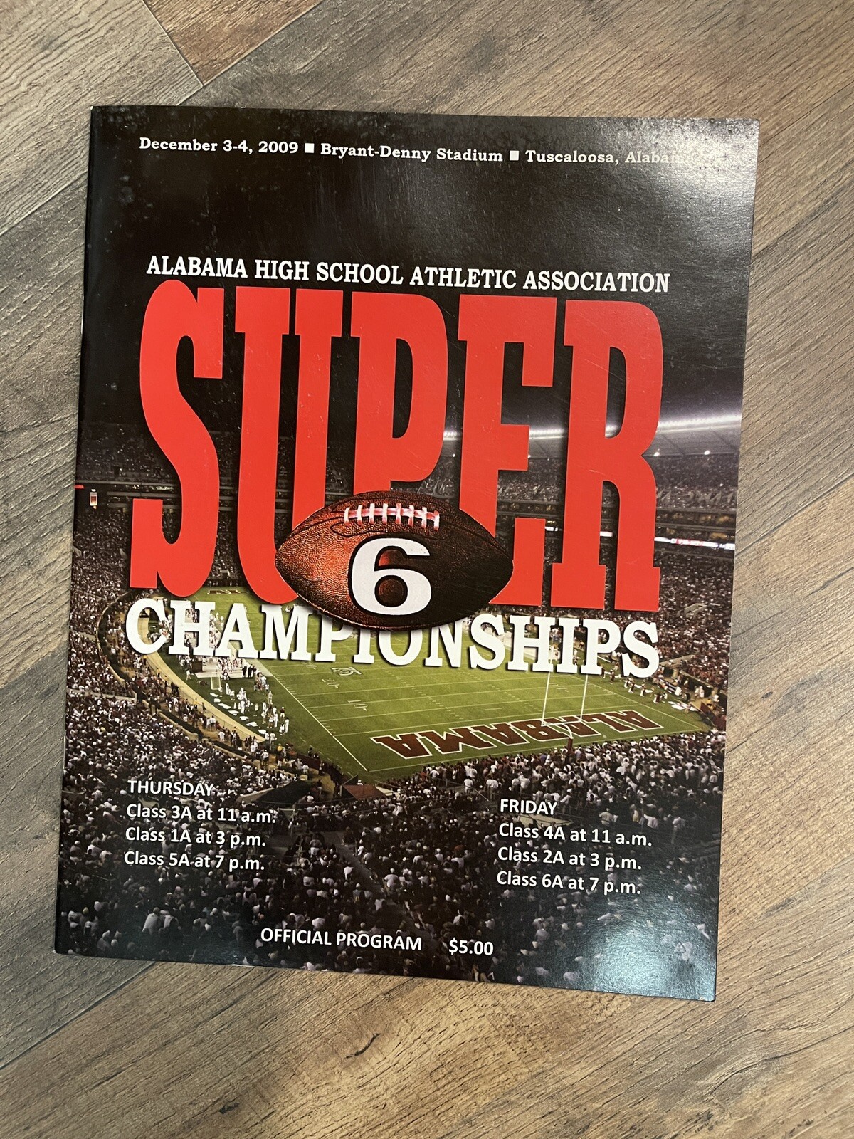 AHSAA Super 6 Championships Gameday program- 12/3-4/2009