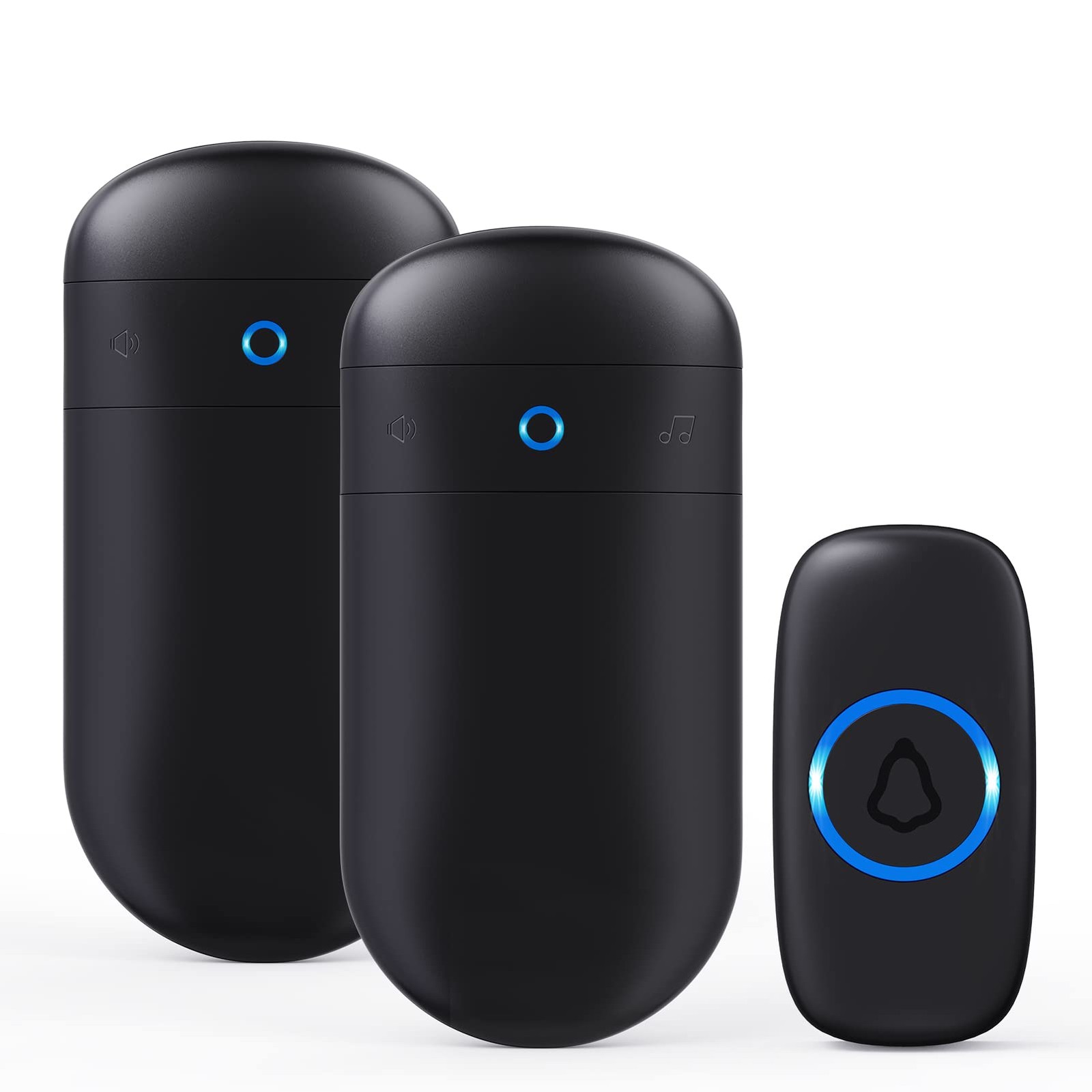 Wireless Doorbell, Door bell Over 1000ft Coverage with 2 PlugIn Receivers, 1 ...