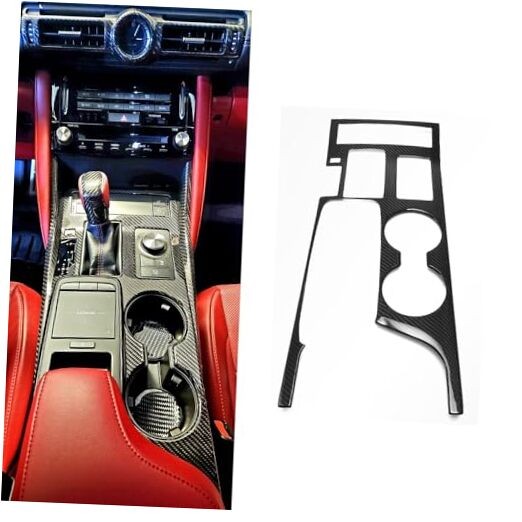 Real Carbon Fiber Console Gear Shift Box Cover Trim for Lexus is Glossy CF